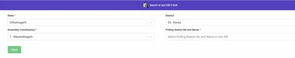 CG Electoral Roll