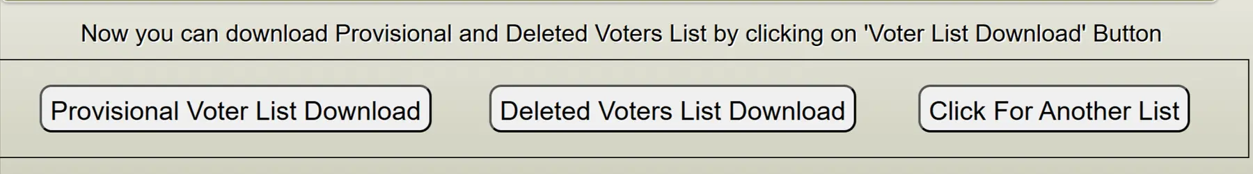 Provisional Voter List Download
