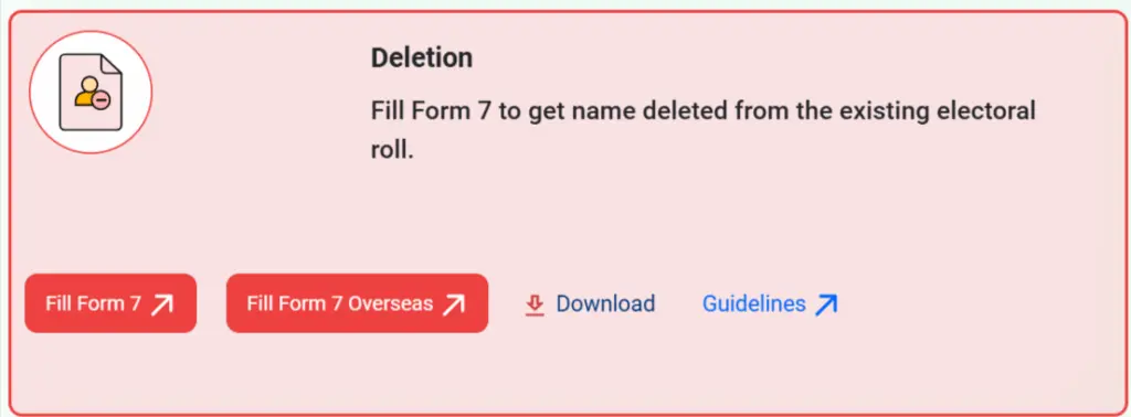 Voter ID Card Deletion Form 7