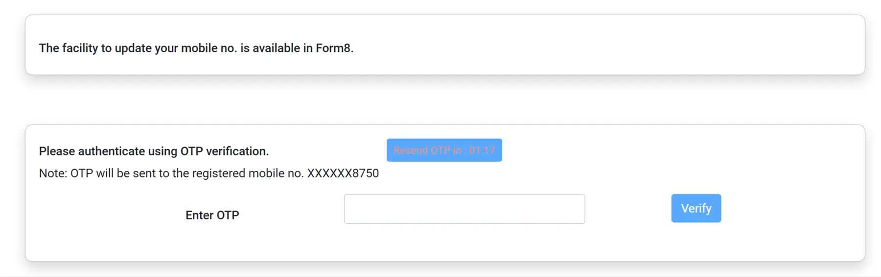 OTP Verification for Voter ID