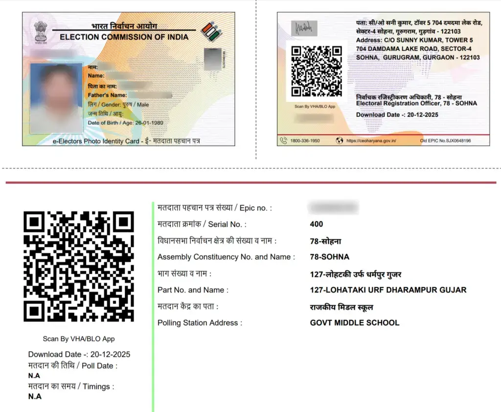 Voter ID Card PDF