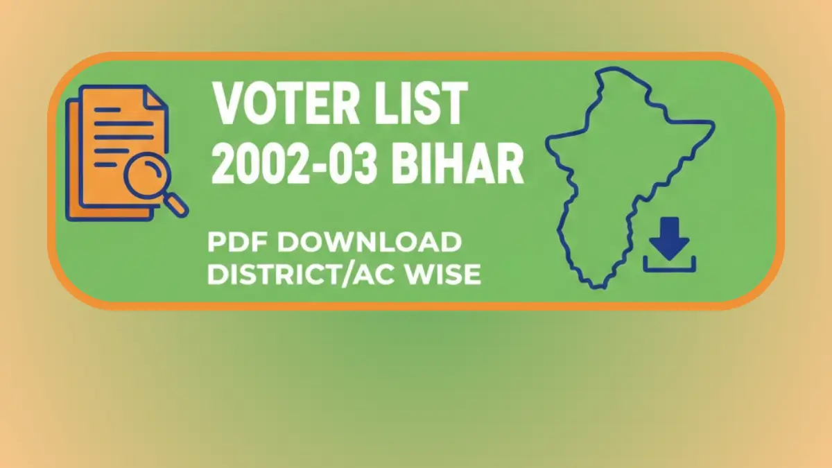 Voter List 2003 Bihar PDF