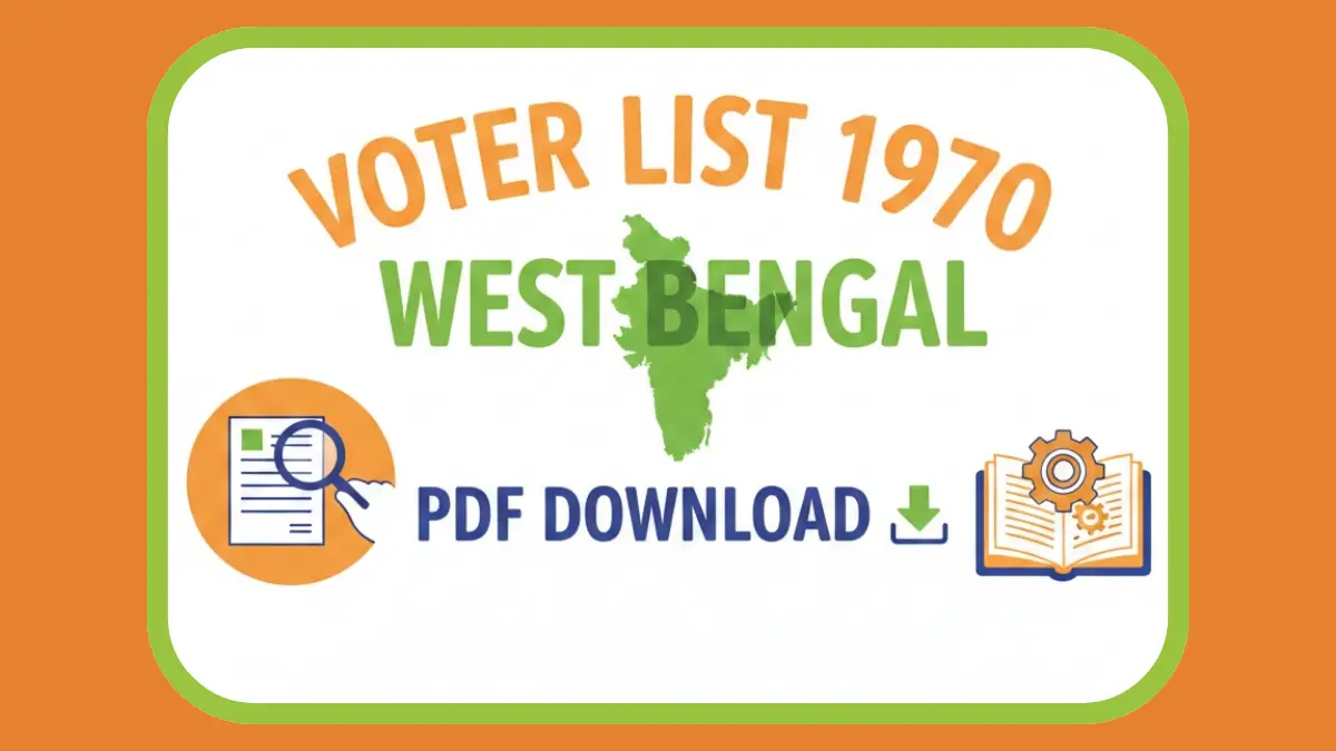 Voter List 1970 West Bengal PDF
