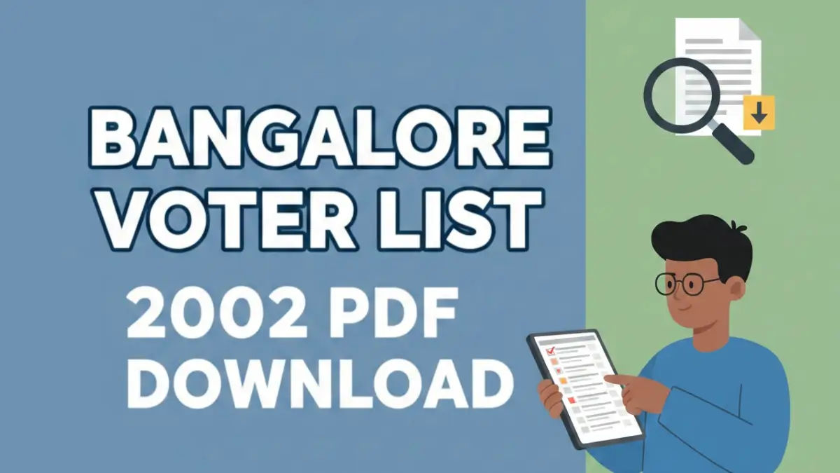 Bangalore Voter List 2002 PDF