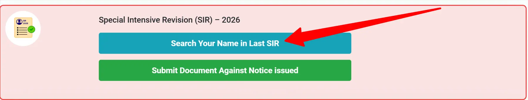 Search Your Name in Last SIR