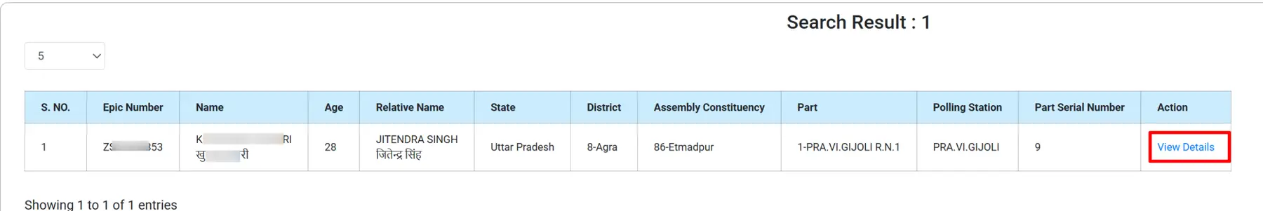 Voter Details