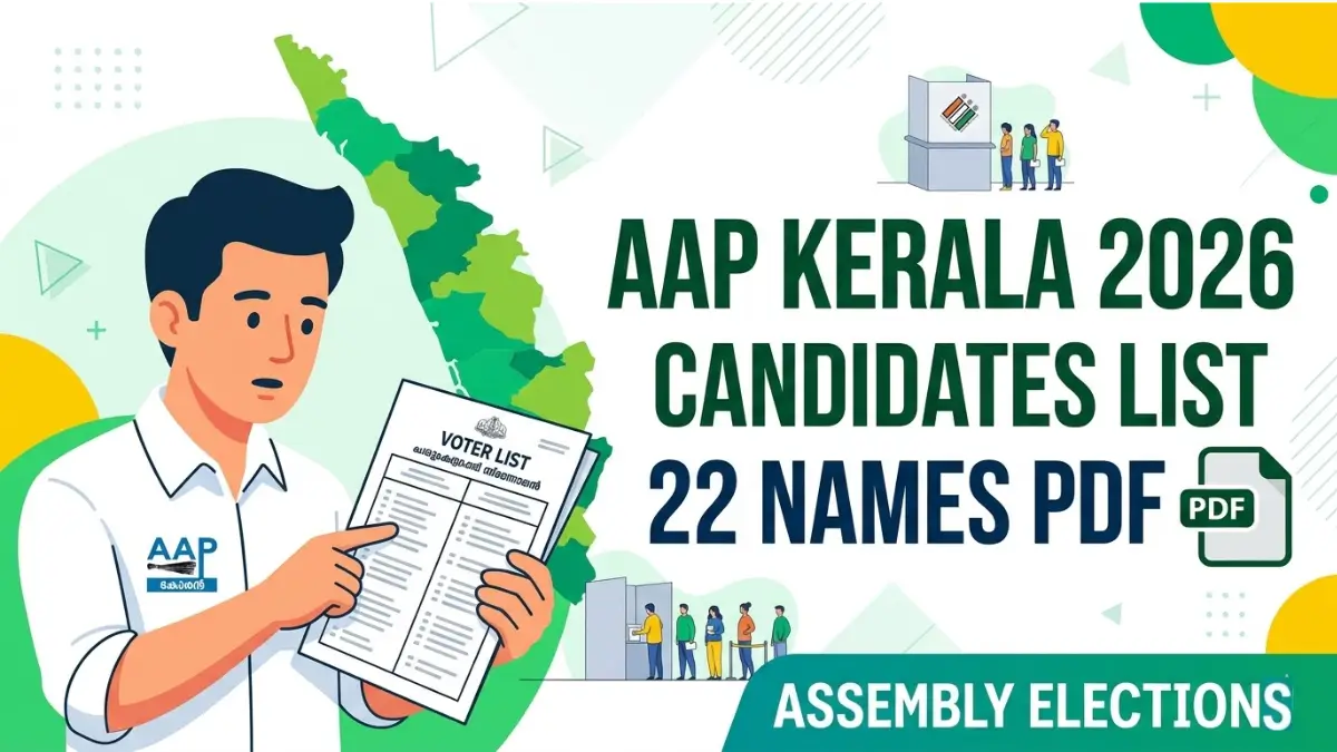 AAP 22 Candidate List for Kerala Elections