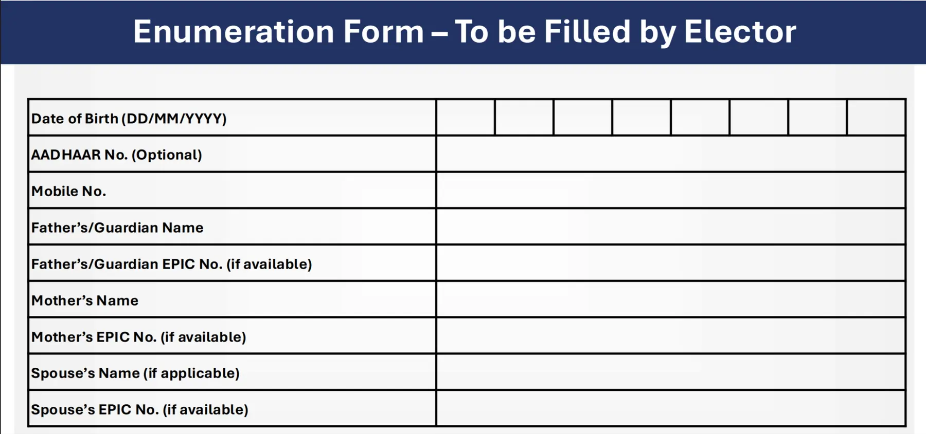 Enter Personal Details with DOB, Aadhaar Number