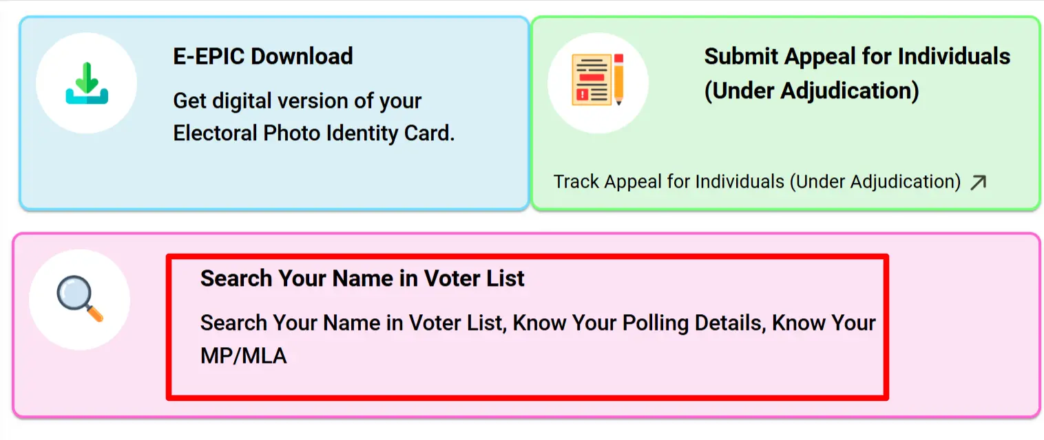 Search Your Name in Voter List