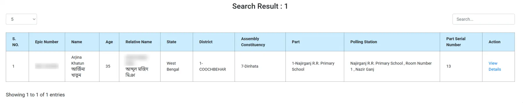 Voter Details