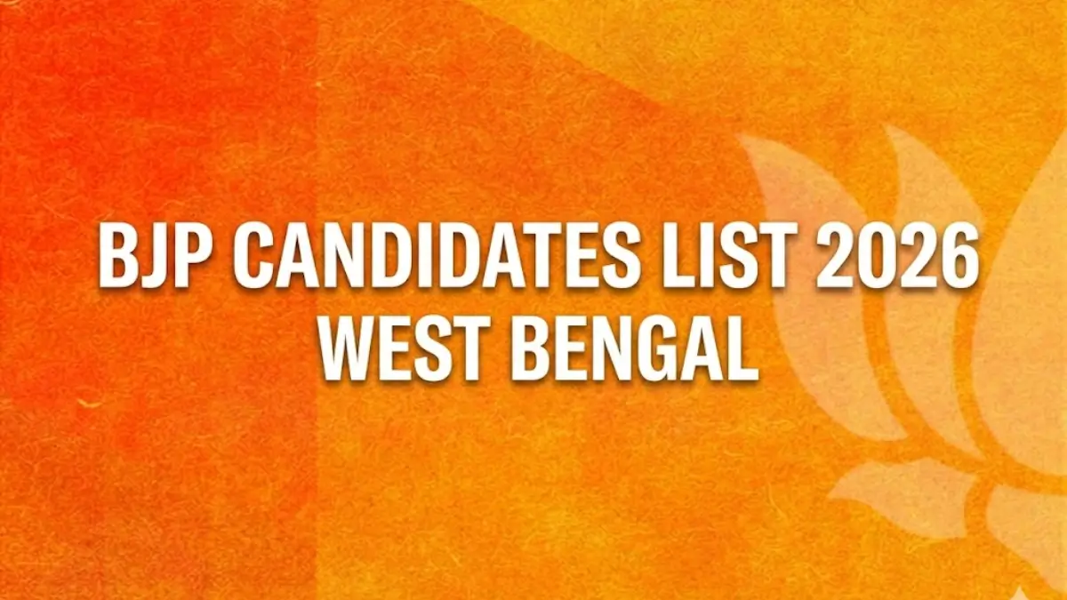 BJP Candidate List 2026 West Bengal