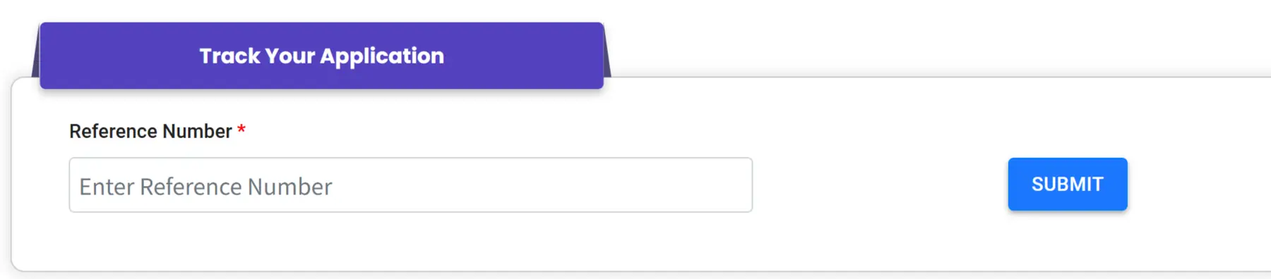 Enter Reference Number