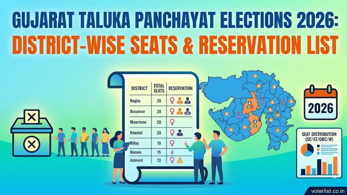Gujarat Taluka Panchayat Elections 2026 - Reservation List