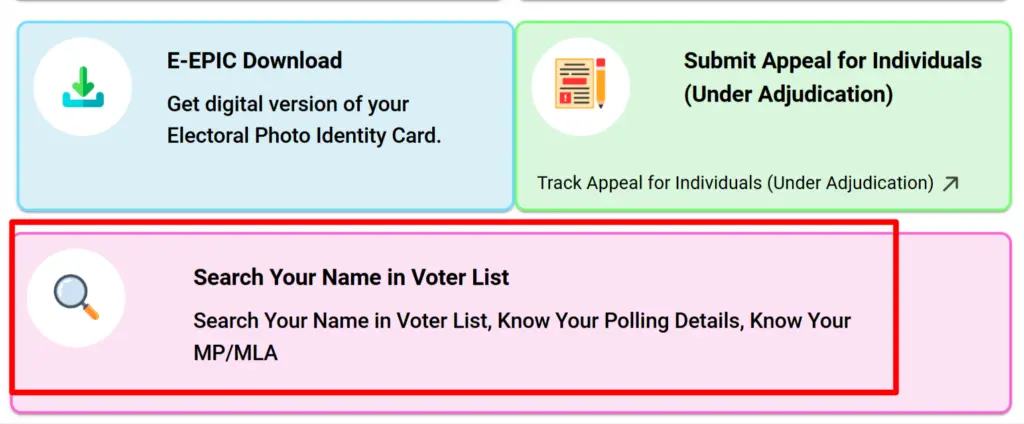 Search your Name in Voter List