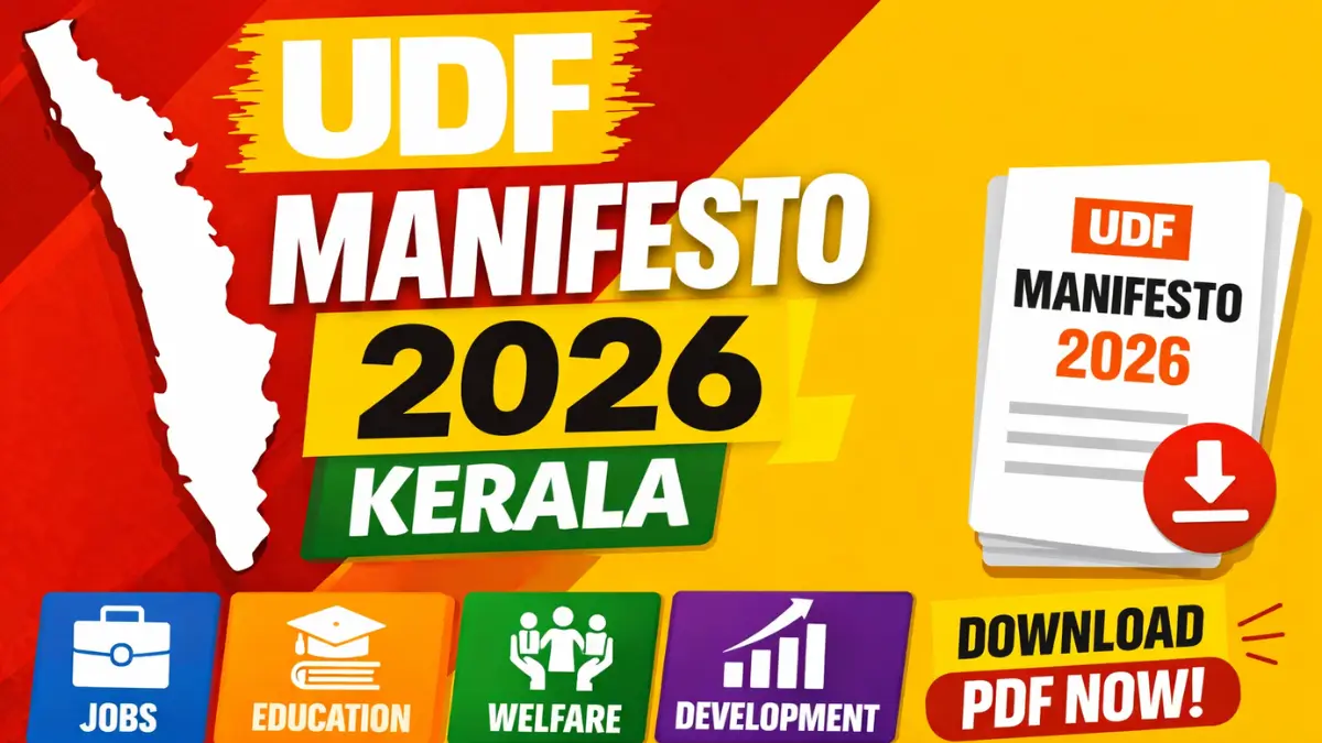 UDF Kerala Election Manifesto 2026